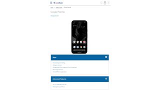 Pixel 8a support page on US Cellular
