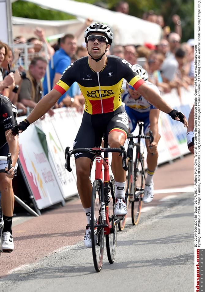 Jens Debusschere (Lotto Belisol) wins in the Belgian national jersey