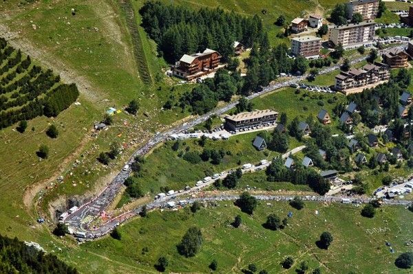 A detailed view of the climb with about four kilometres to go.