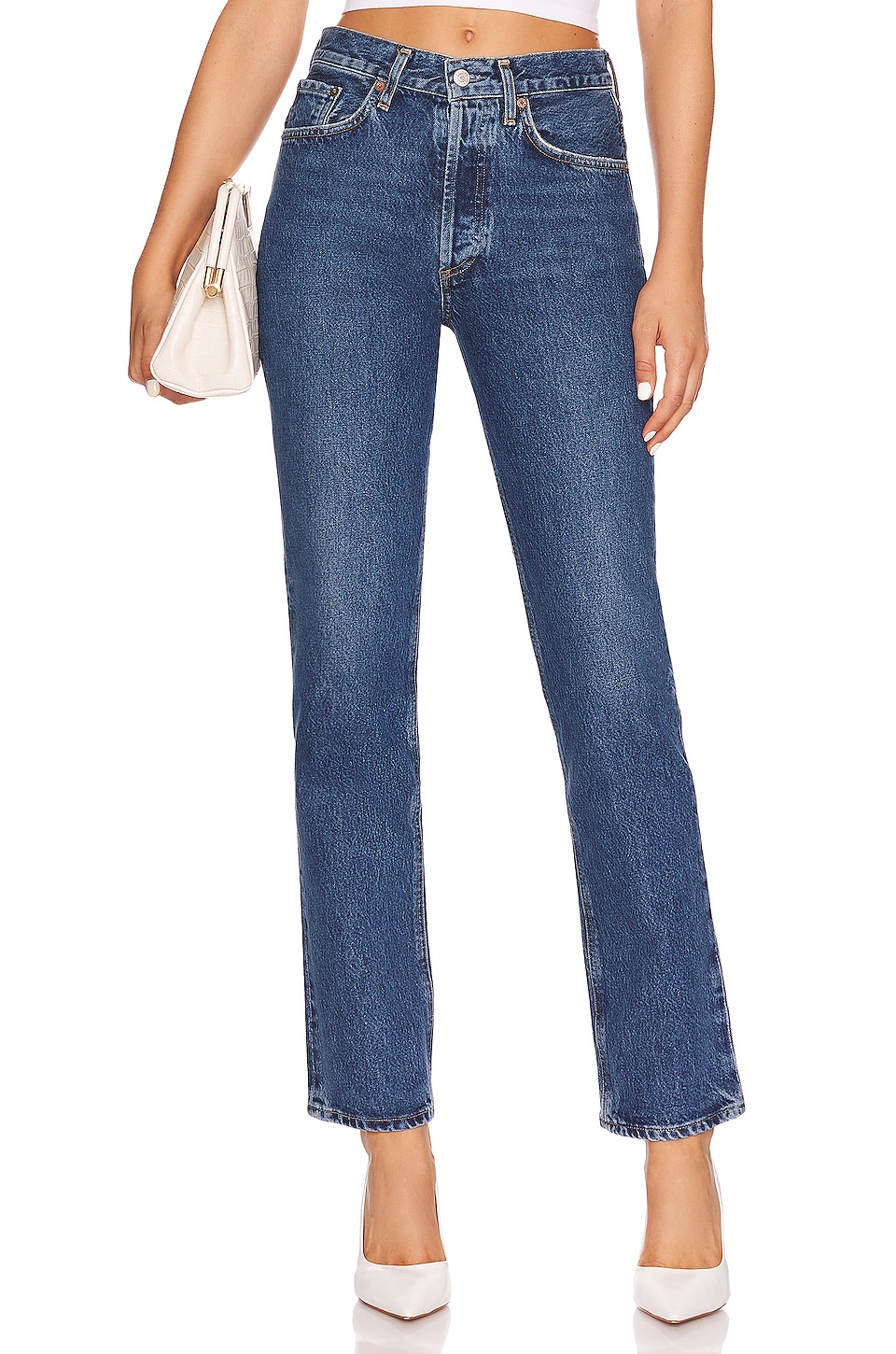 Lana Mid Rise Straight Jeans