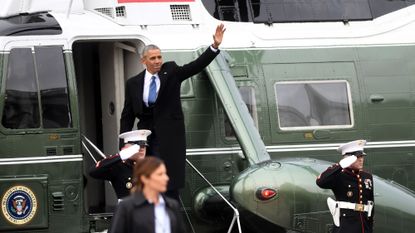 obama leaves white house