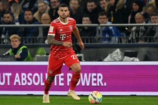Lucas Hernandez in action for Bayern Munich against Schalke in 2022.