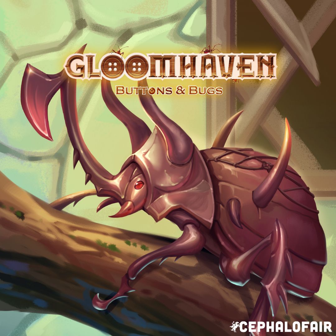 Monster artwork from Gloomhaven: Buttons &amp; Bugs