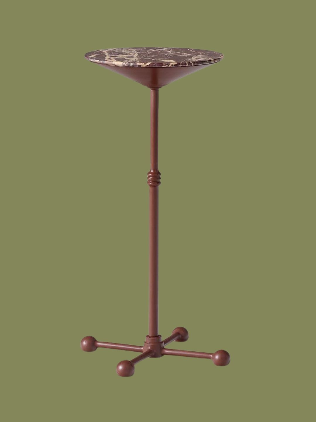 West Elm, Pierce &amp;amp; Ward Ball Foot Marble Drinks Table