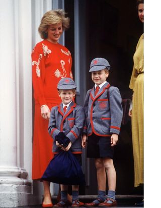 Prince Harry and Prince William at Wetherby School