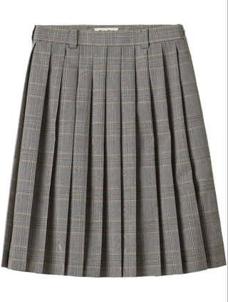 Miu Miu Check Pleated Skirt