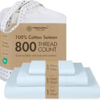 9. Threadmill Luxury 800 Thread Count Queen Cotton Sheets 9. Threadmill Luxury 800 Thread Count Queen Cotton Sheets