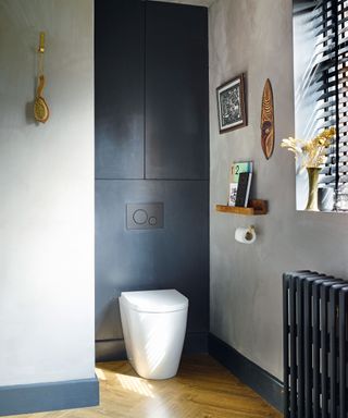 Ellie Rowley-Conwy's spacious bathroom is a mix of contemporary finishes and exotic touches