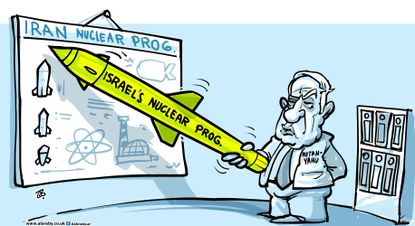Political cartoon world Netanyahu Israel Iran nuclear deal