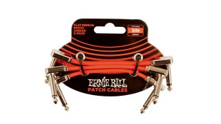 A pack of three Ernie Ball Flat Ribbon Patch Cable