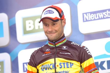Tom Boonen managed a misty-eyed smile on the podium.
