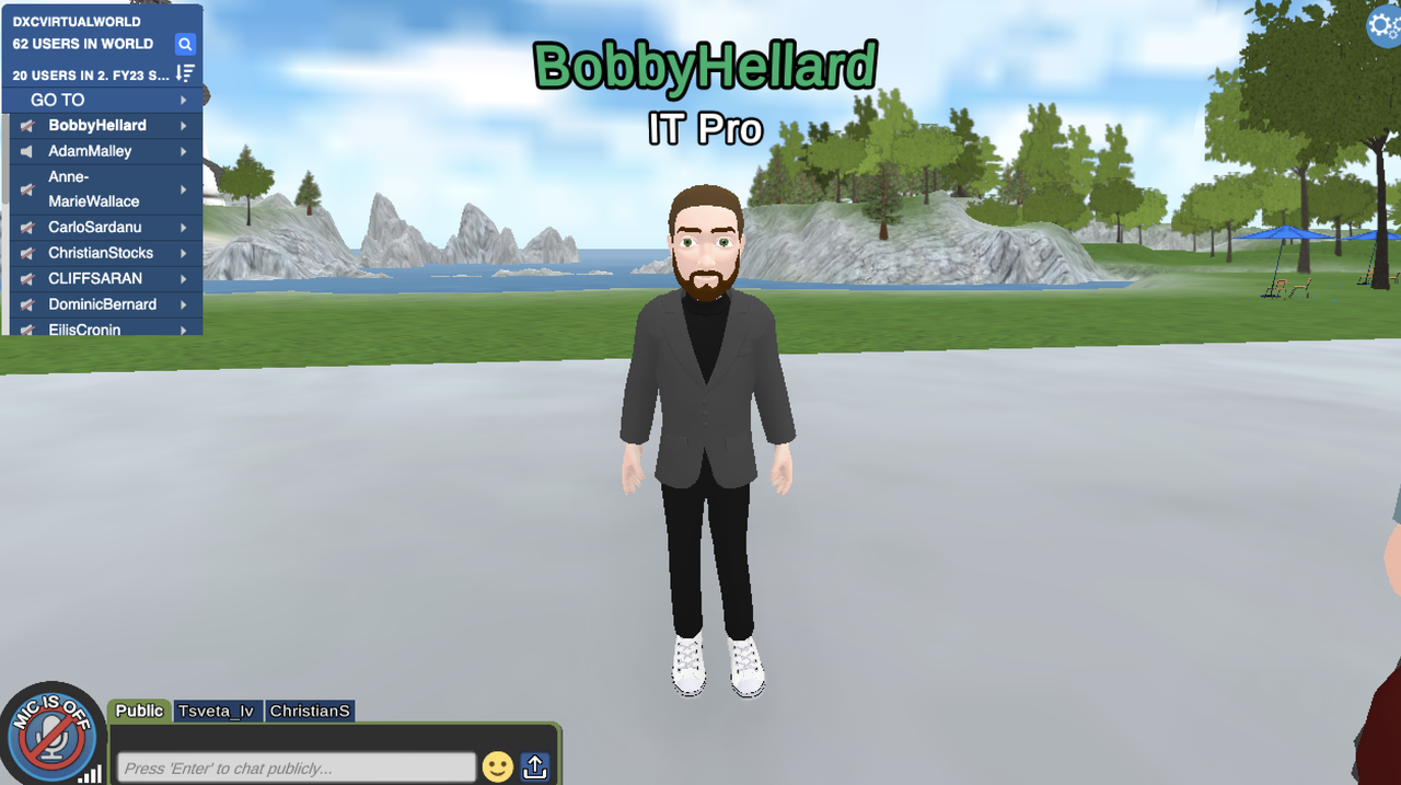 Bobby Hellard in the DXC Metaverse