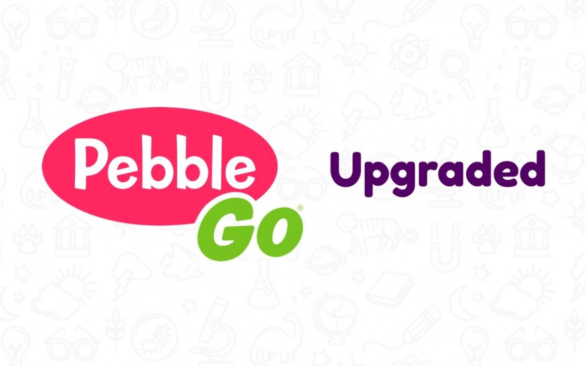 &quot;PebbleGo Upgraded&quot; with logo