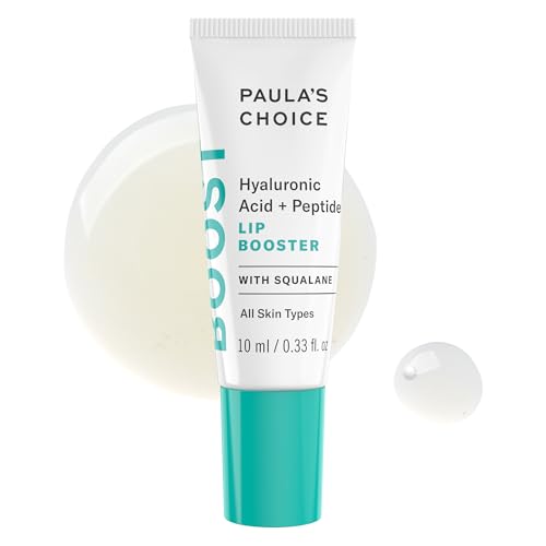 Paula's Choice Boost Hyaluronic Acid + Peptide Lip Booster, Hydrating Treatment for Lip Volume, Loss of Firmness &amp;amp; Fine Lines, With Squalane, Fragrance-Free, 0.33 Fluid Ounces