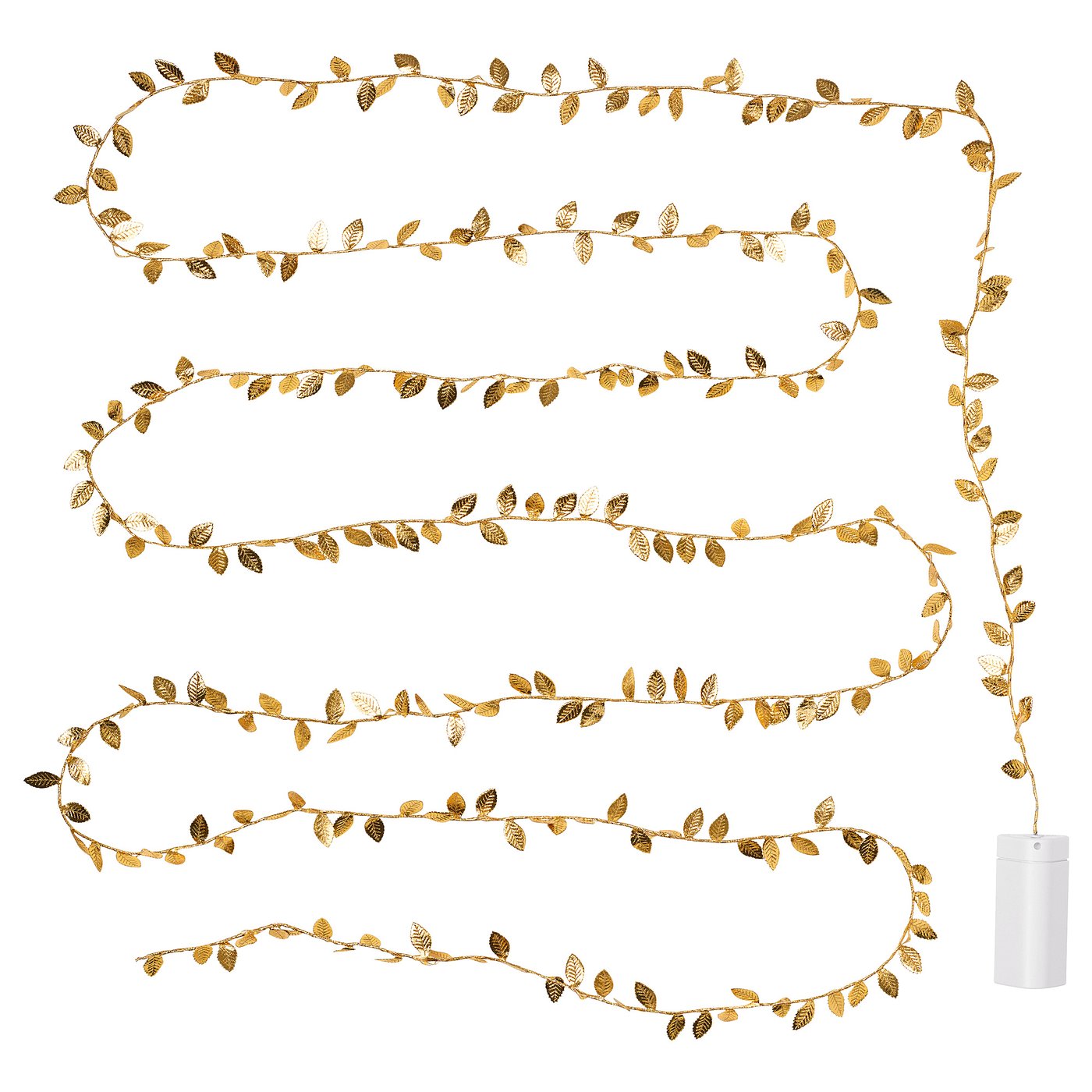 Str&amp;Aring;la Led Lighting Chain - Battery-Operated Leaf/gold-Colour