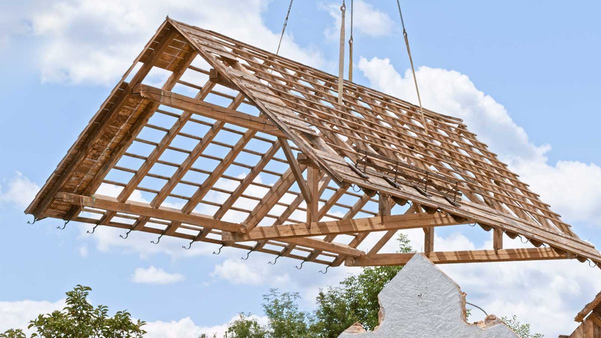 roof being lifted off house