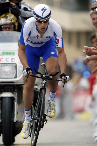 Tom Boonen (Quick Step) in the Tour's opening stage.