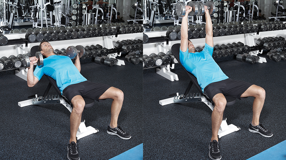 Incline dumbbell bench press