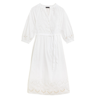 Pure Cotton Embroidered V-Neck Midi Dress, £49.50 | M&amp;S