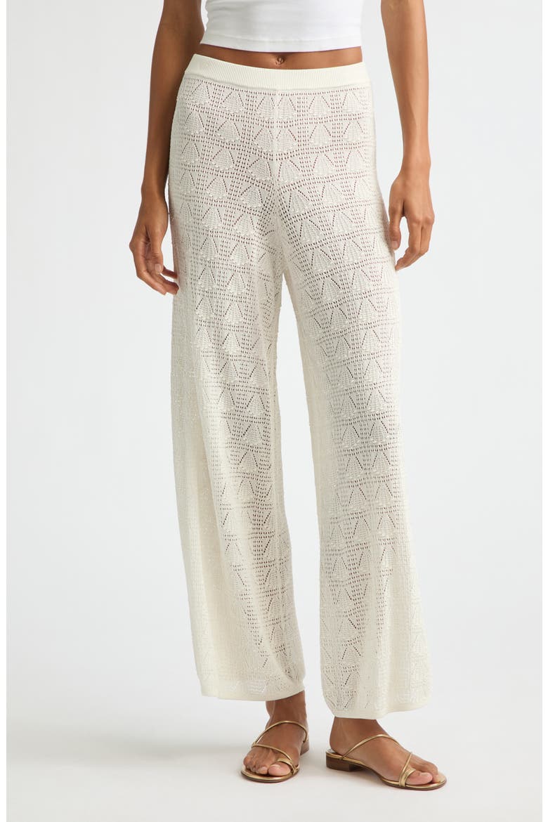 Egeo Pointelle Knit Pull-On Pants