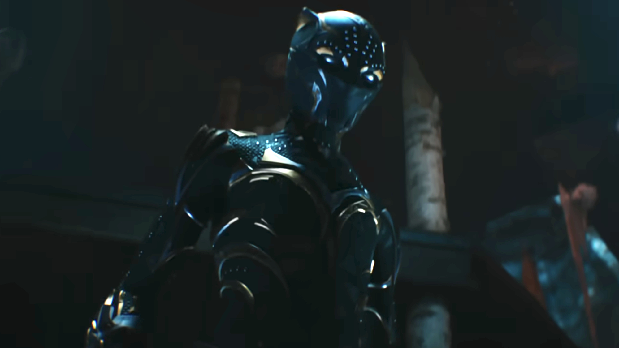 Shuri (Letitia Wright) dons her costume in Black Panther: Wakanda Forever.