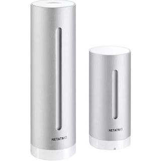 Netatmo Smart Weather Station in silver on a white background
