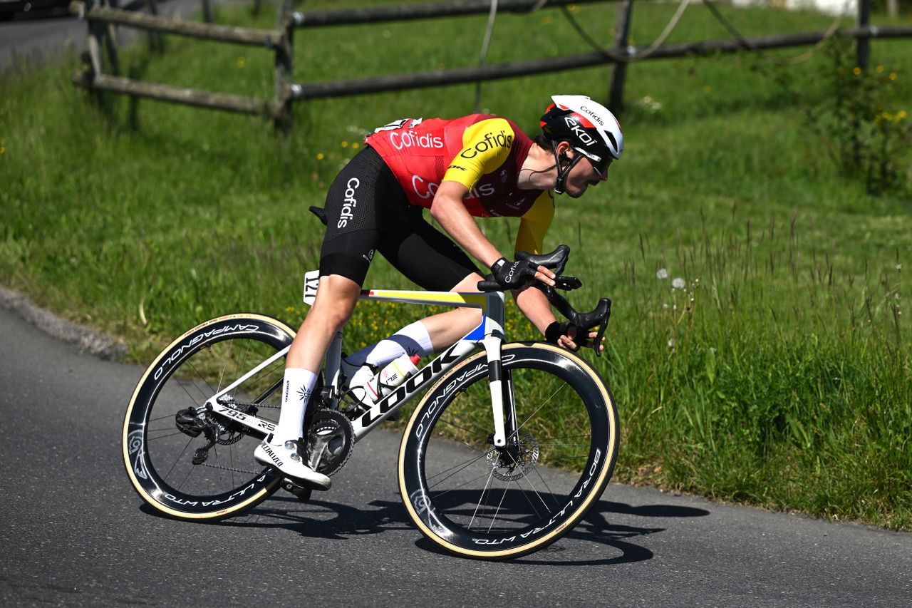 Hugo Toumire competing at the Tour de Romandie