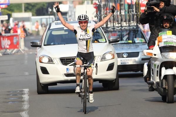 There was plenty of time to celebrate for Amber Neben (HTC-Highroad).