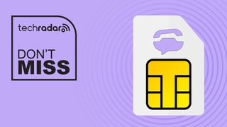 Textnow branded SIM card on purple background with big savings text overlay