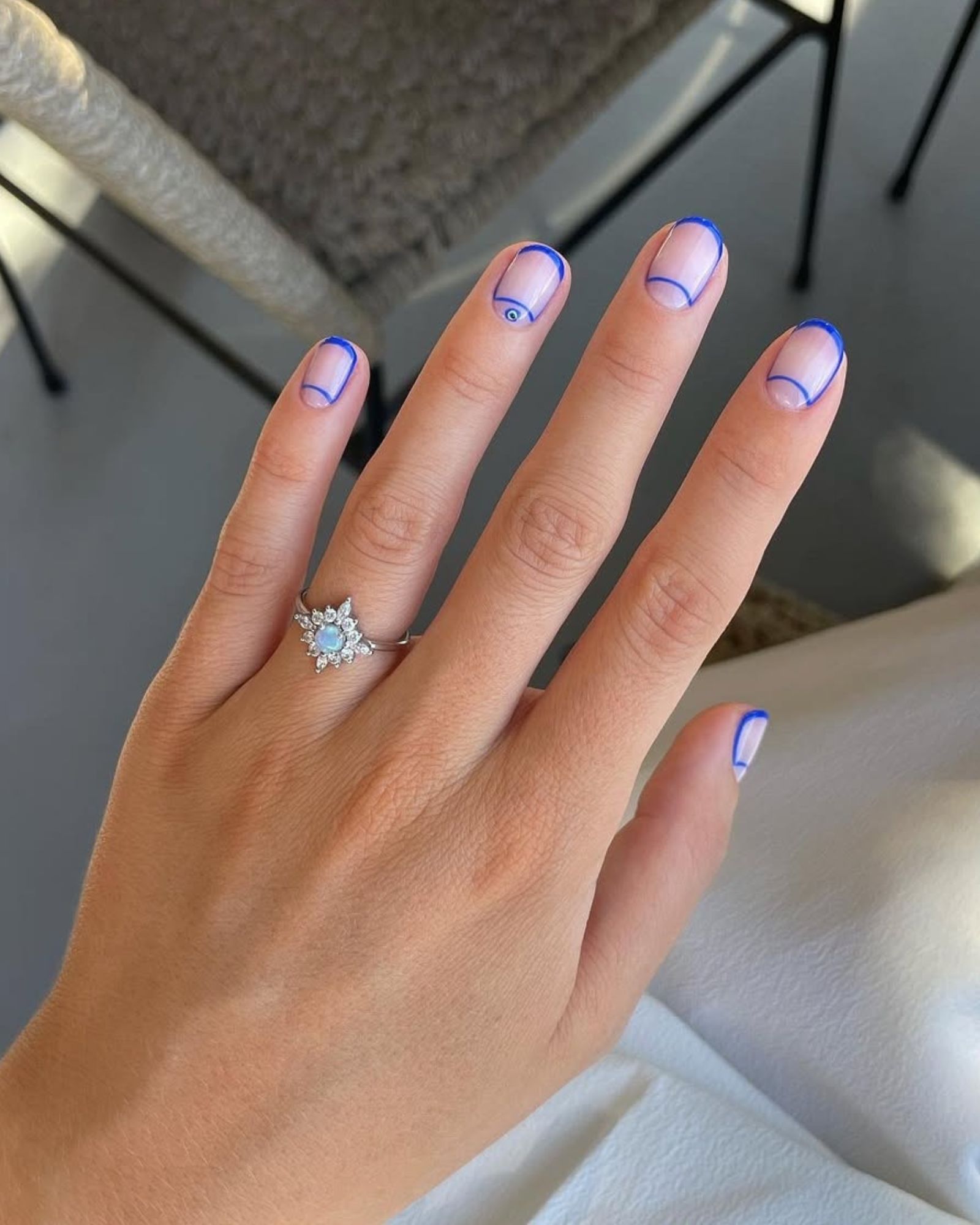 @paintbyjaz Half Moon Manicure