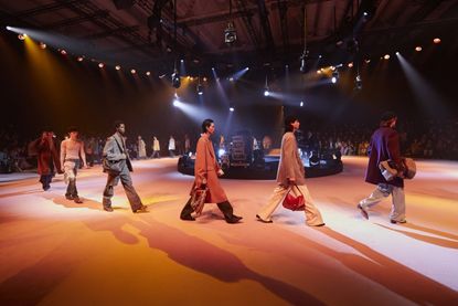 Milan Fashion Week Men’s A/W 2023 Gucci fashion show finale runway