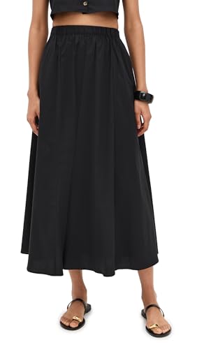 Le Bop Women's Poplin Martha Skirt, Black, Xl