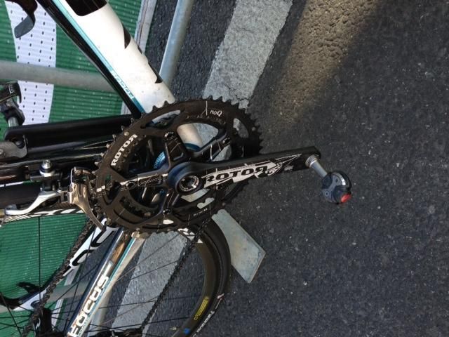 Rotor cranks, fitted with standard chainrings was fitted to Josh Taylor's (GPM-Data#3) Focus