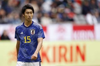 Daichi Kamada of Japan during the International Friendly Match between Japan and United States at the Dusseldorf Arena on September 23, 2022 in Dusseldorf, Germany.