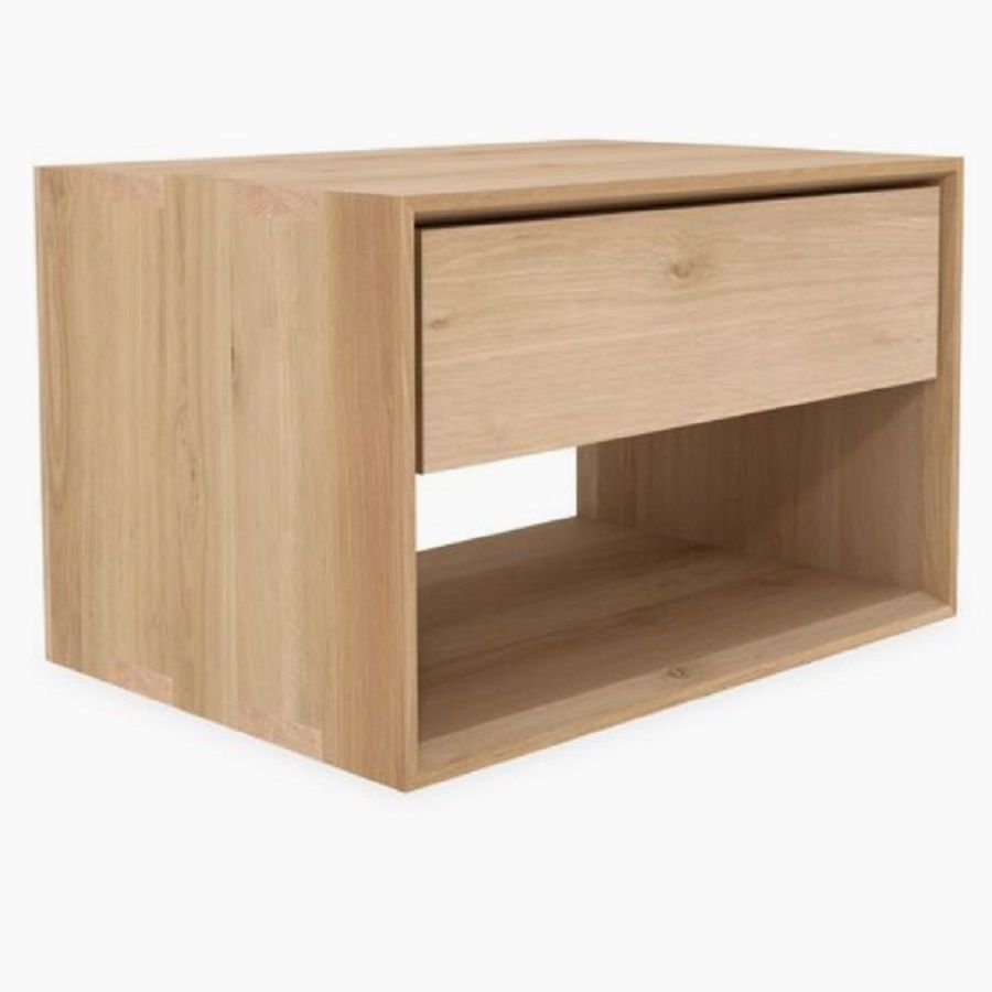 An oak nightstand