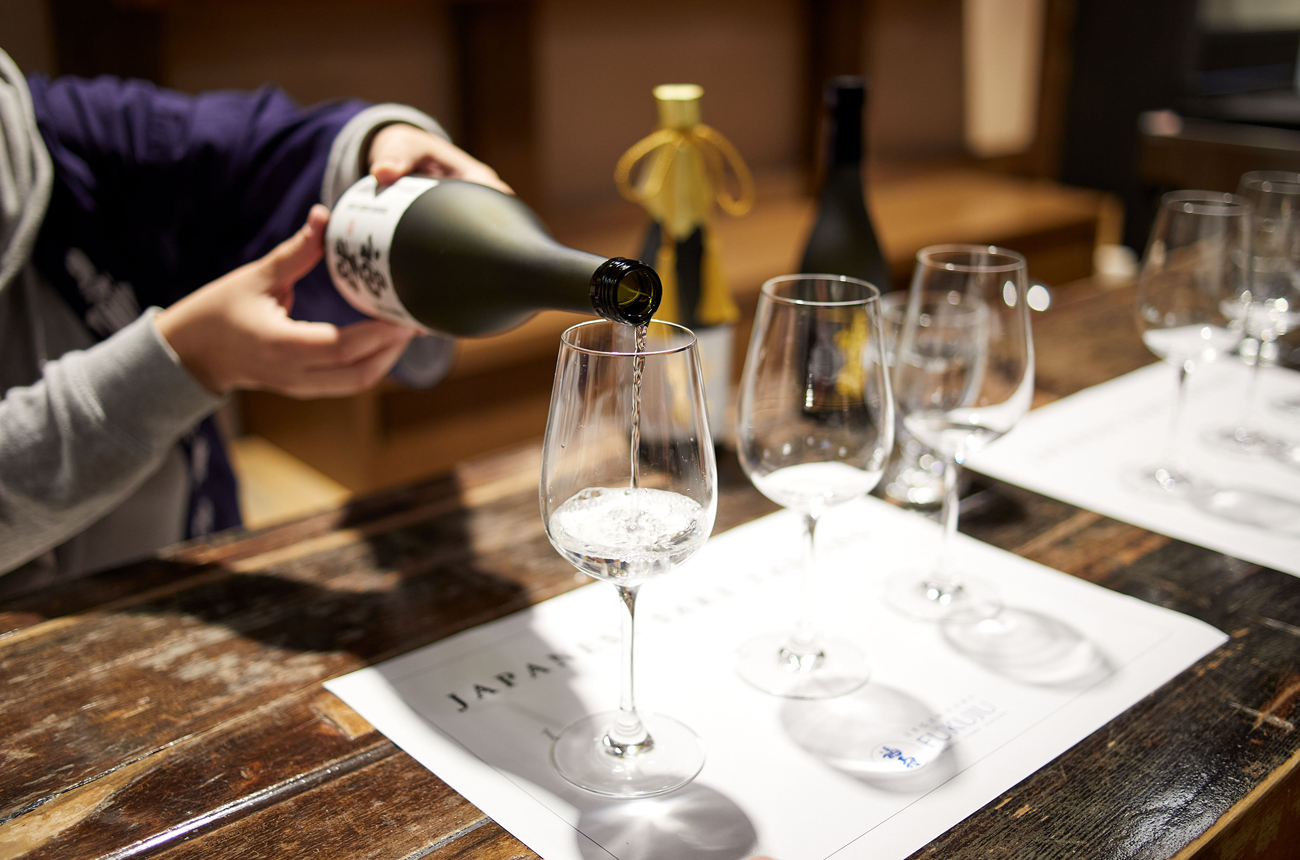 Fukuju sake tasting