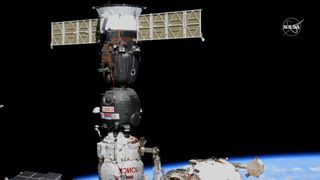 Soyuz commander Alexander Skvortsov and two crewmates moved their Soyuz MS-14 spacecraft to a new docking port at the International Space Station on Aug. 25, 2019 to make way for a new spacecraft.