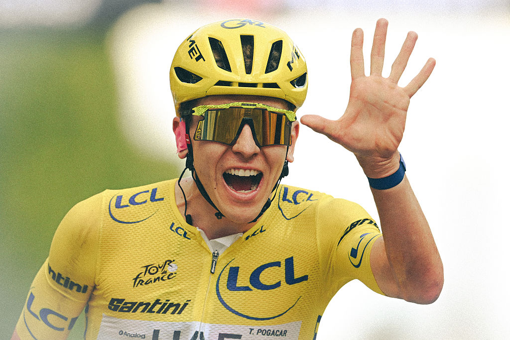 Tadej Pogačar of UAE Team Emirates - XRG confirms that he won five GC titles at the Tour de France