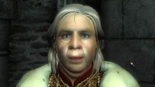 Emperor Uriel Septim shows off his shiny face and enormous top lip.