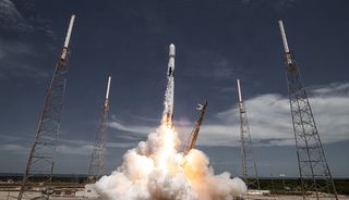 A Falcon 9 rocket launched 52 Starlink satellites from Florida on May 26, 2021.