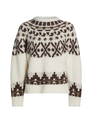 Fair Isle Alpaca-Blend Crewneck Sweater