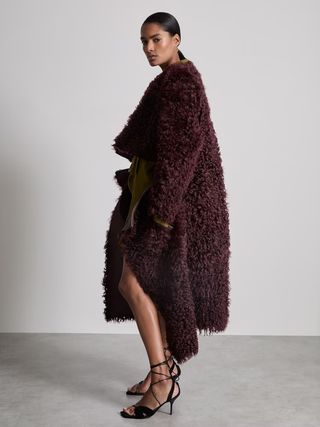 Reiss, Dianna Atelier Shearling Convertible Coat