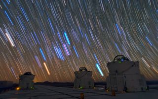 Star Trails Over Paranal Observatory 