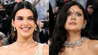 (left) Kendall Jenner and (right) Kylie Jenner attend the 2026 Met Gala celebrating "Costume Art" at the Metropolitan Museum of Art on May 04, 2026 in New York City.