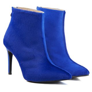 Paulina Electric Blue Boots by Rosamund Muir London