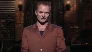 Sting performing his opening monologue on SNL