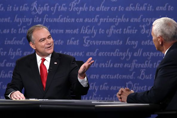 Tim Kaine and Mike Pence.