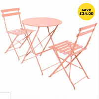 Charles Bentley Folding Metal Bistro Set Orange | was £120.00now £96.00 at Wilko