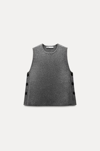 Side Button Waistcoat Top