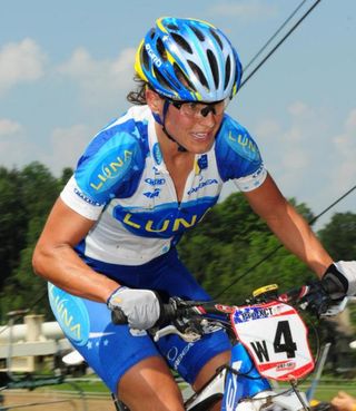 Catherine Pendrel (Luna Womens MTB) was in the middle of all the action.